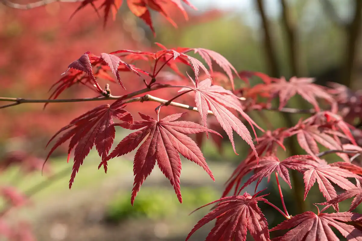 برگ‌های سرخ بهاری crimson queen