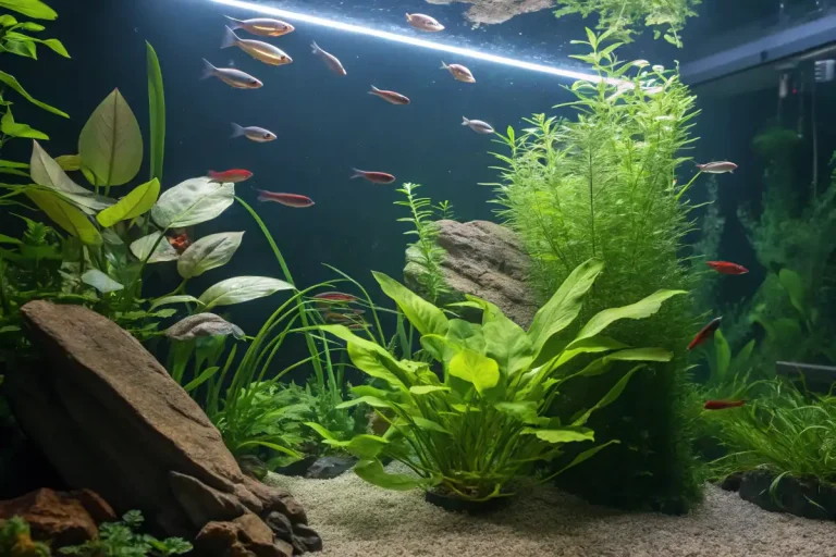 آکواریوم زیبا با گیاهان آبزی