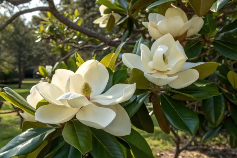 گل‌های مگنولیای سفید