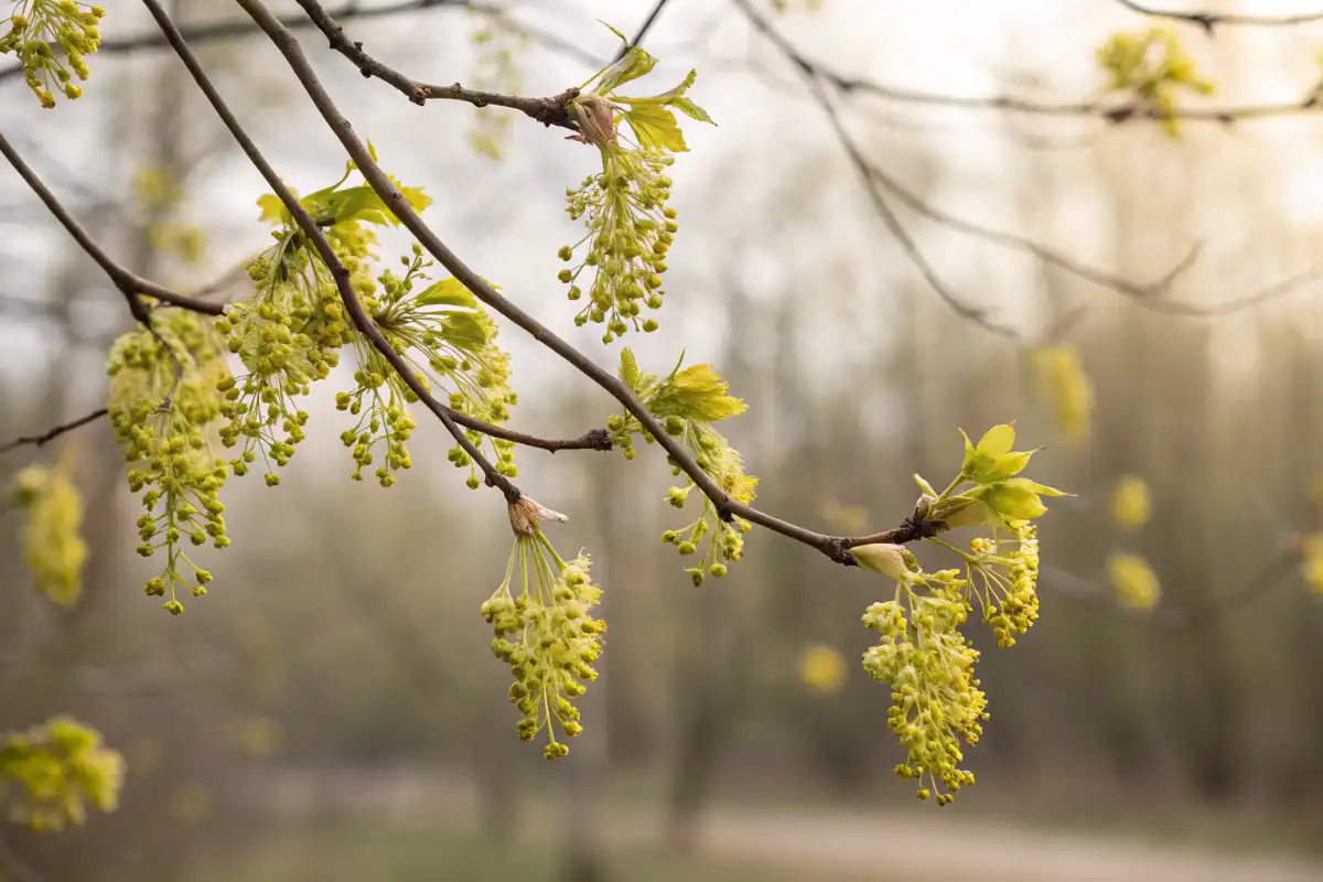 گل‌های بهاری افرای شبه چناری
