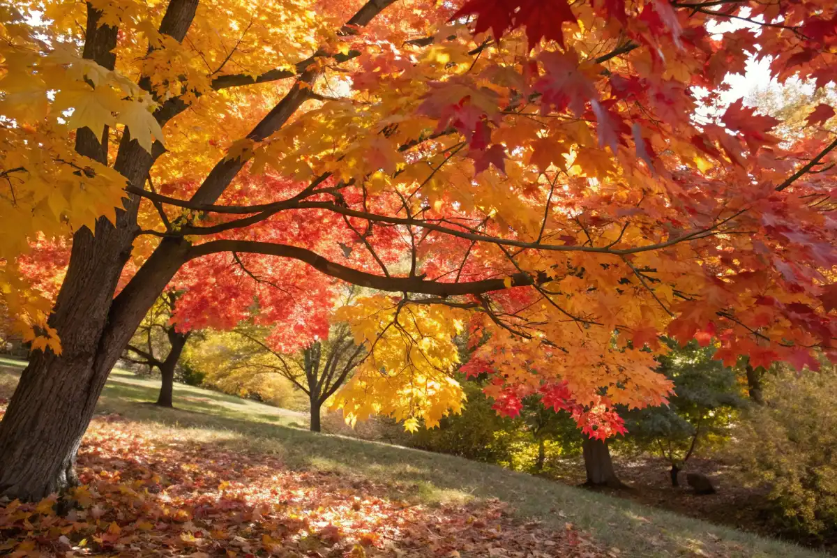 برگ‌های پاییزی افرای قندی