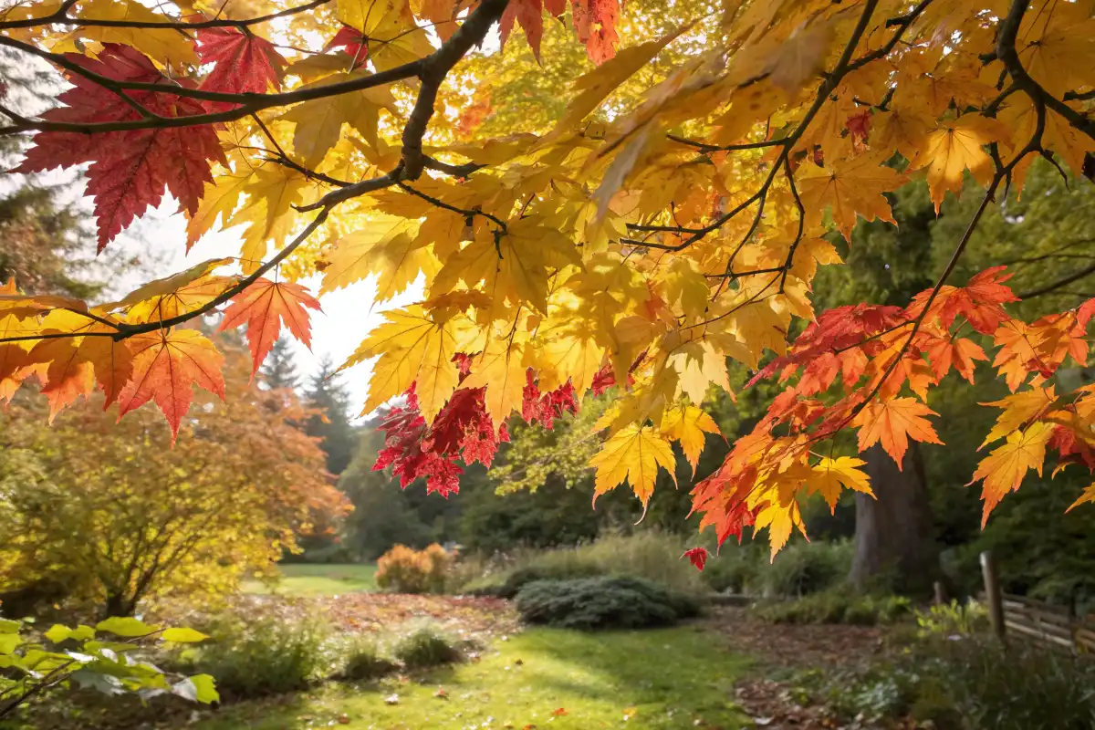 برگ‌های پاییزی افرای تاتار