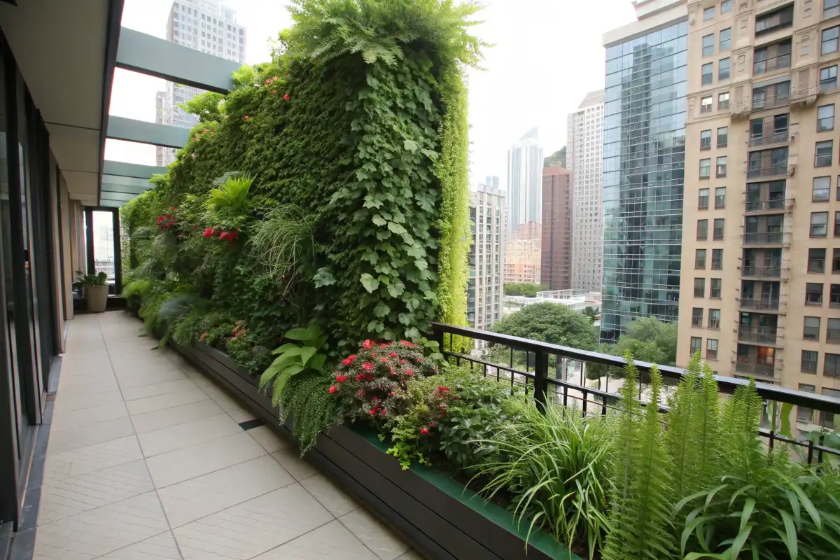 دیوار سبز با گیاهان رونده