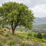 تصویری از درخت نمدار در طبیعت ایران